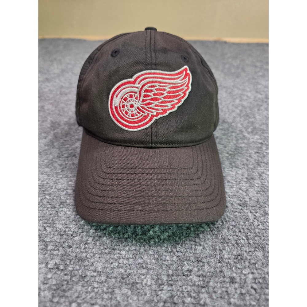 Vintage Detroit Red Wings Hat Mens OSFA‎ Black NHL Snapback Twins Enterprise